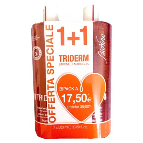 TRIDERM SAPONE DI MARSIGLIA BIPACK 2 FLACONI DA 500 ML