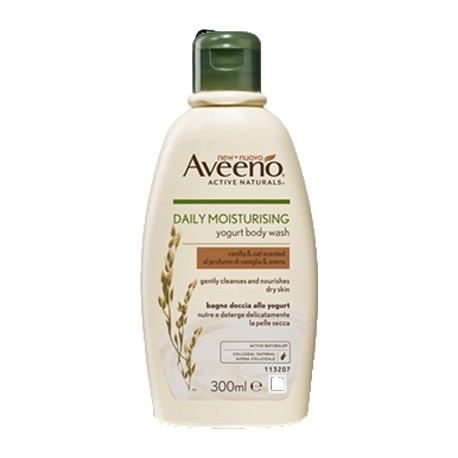 Johnson & Johnson Aveeno Bagno Doccia Yogurt Vaniglia & Avena 300 Ml Promo