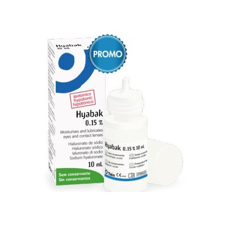 Laboratoires Thea Hyabak Protector Soluzione Oftalmica Sodio Ialuronato 0,15% Flacone 10ml